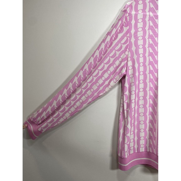 One Teaspoon Pink Mesh Logo Print Long Sleeve Top XS Relaxed Fit Streetwear - Picture 5 of 8